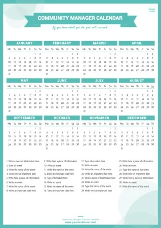 Customize your Community Manager calendar