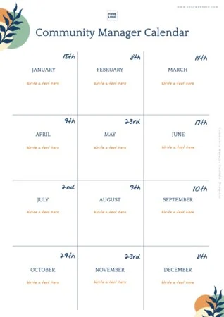 Customize your Community Manager calendar