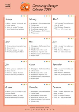 Customize your Community Manager calendar