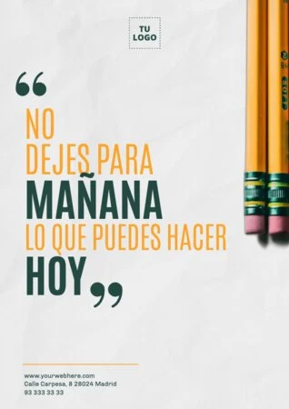 Edita un cartel de motivación para estudiantes