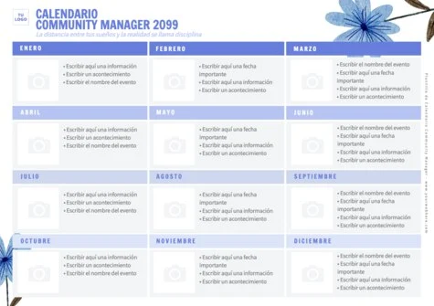 Personaliza tu calendario de Community Manager