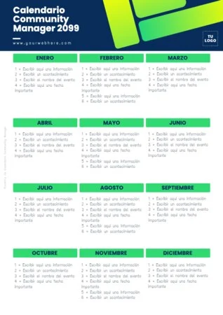 Personaliza tu calendario de Community Manager