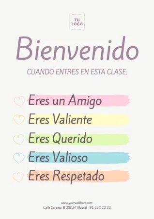 Edita un diseño de Bienvenida
