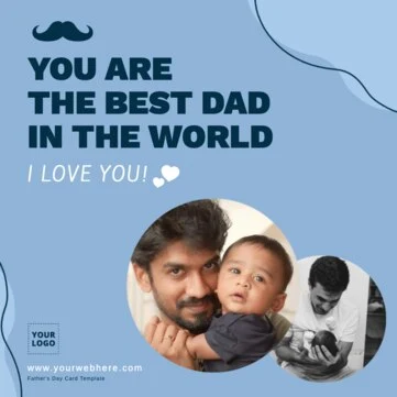 Een sjabloon voor vaderdag bewerken