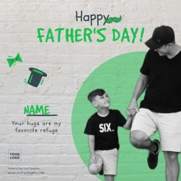 Een sjabloon voor vaderdag bewerken