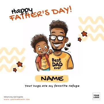 Edit a Father's Day template
