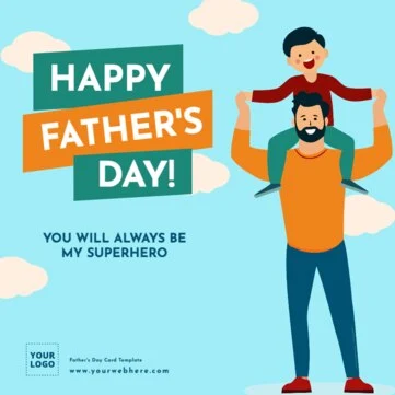 Een sjabloon voor vaderdag bewerken