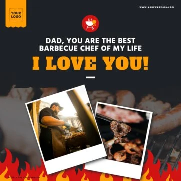 Een sjabloon voor vaderdag bewerken