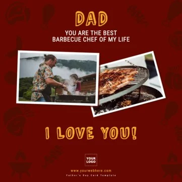 Een sjabloon voor vaderdag bewerken