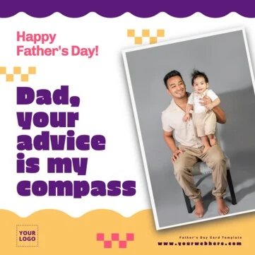 Edit a Father's Day template
