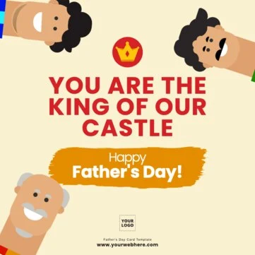 Een sjabloon voor vaderdag bewerken