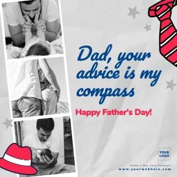 Een sjabloon voor vaderdag bewerken