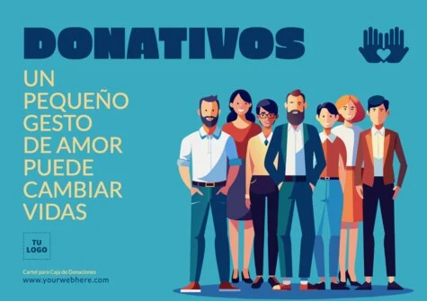 Edita un cartel de donación