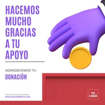 Edita un cartel de donación