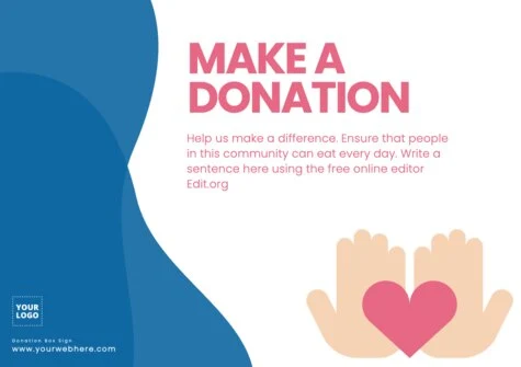 Edit a donation box flyer