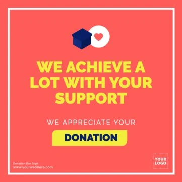 Edit a donation box flyer