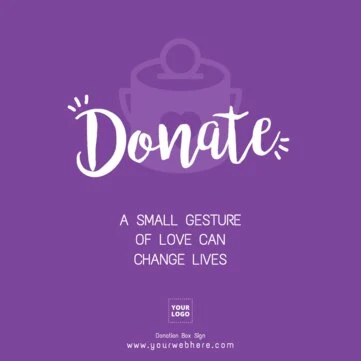 Edit a donation box flyer