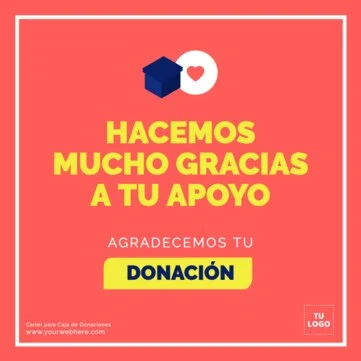 Edita un cartel de donación