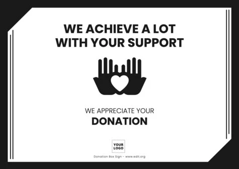 Edit a donation box flyer