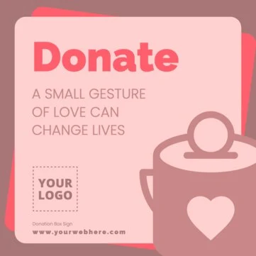 Edit a donation box flyer