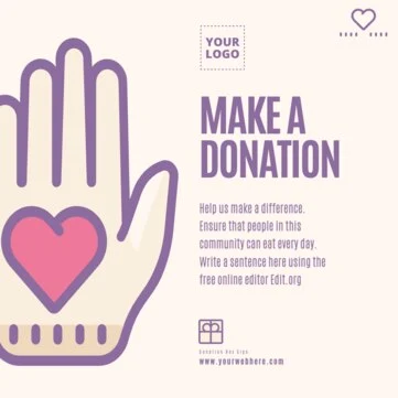 Edit a donation box flyer