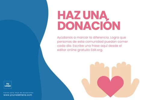 Edita un cartel de donación