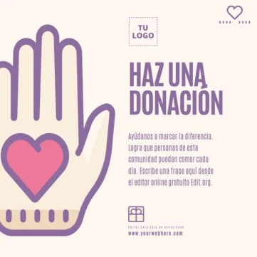 Edita un cartel de donación