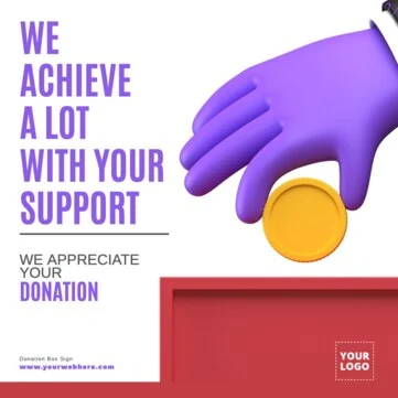 Edit a donation box flyer
