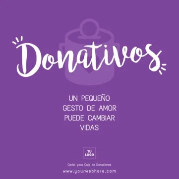 Edita un cartel de donación