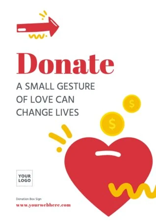 Edit a donation box flyer