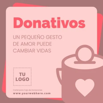 Edita un cartel de donación