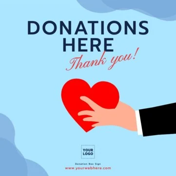 Edit a donation box flyer