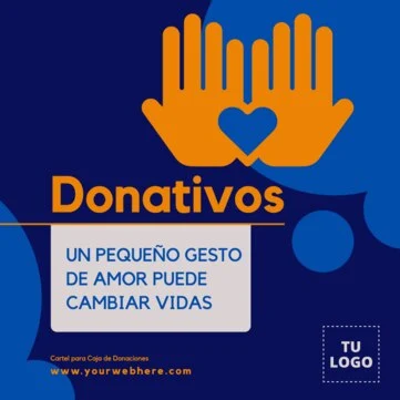 Edita un cartel de donación