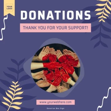 Edit a donation box flyer