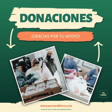 Edita un cartel de donación