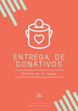 Edita un cartel de donación