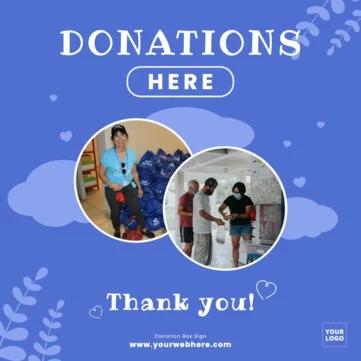 Edit a donation box flyer