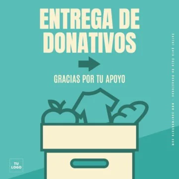 Edita un cartel de donación