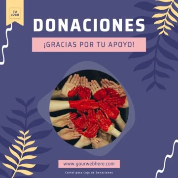 Edita un cartel de donación