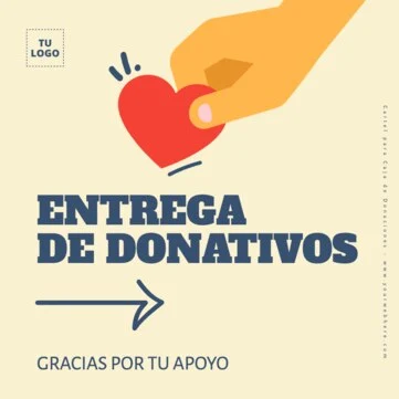 Edita un cartel de donación