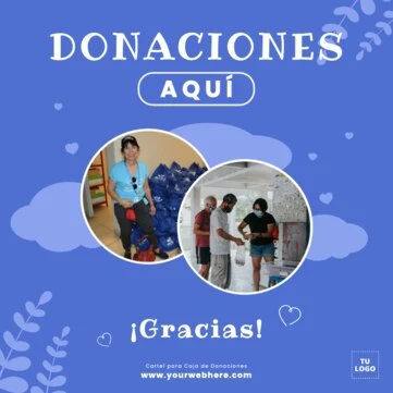 Edita un cartel de donación