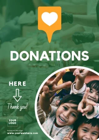 Edit a donation box flyer
