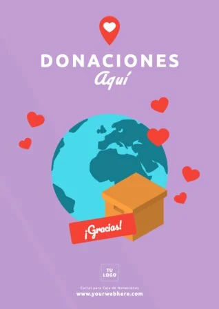 Edita un cartel de donación