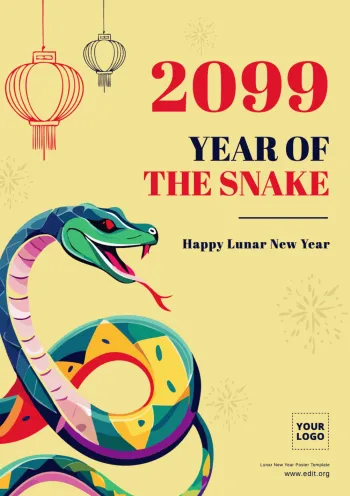 Edite um modelo para o Ano Novo Chinês