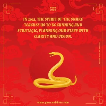 Edite um modelo para o Ano Novo Chinês