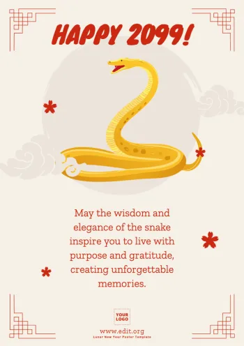 Edite um modelo para o Ano Novo Chinês