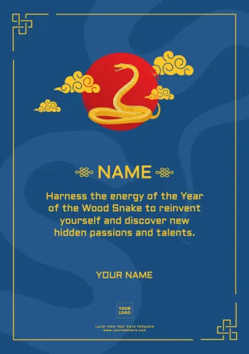 Edite um modelo para o Ano Novo Chinês