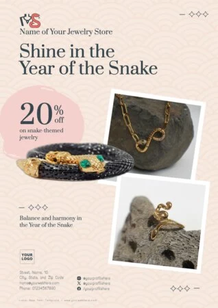 Bearbeite ein Flyer für Juweliere