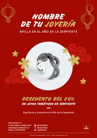 Edita un flyer de joyería