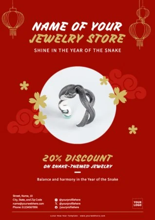 Bearbeite ein Flyer für Juweliere